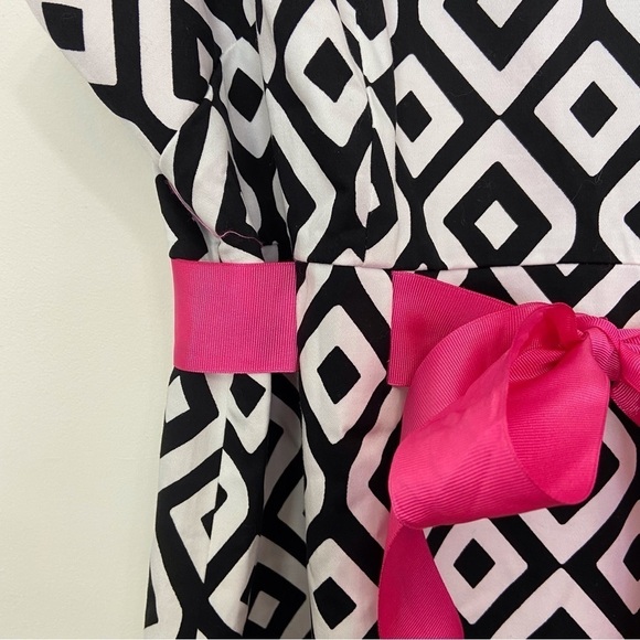 Jessica Howard Missy midi dress film noir barbiecore black white pink barbie - Picture 5 of 14